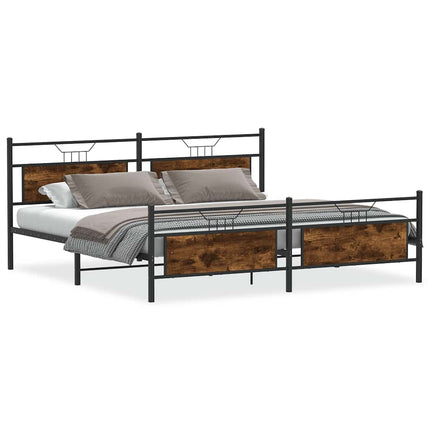 Giroletto senza Materaso in Metallo Rovere Fumo 200x200 cm