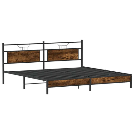 Giroletto senza Materaso in Metallo Rovere Fumo 200x200 cm