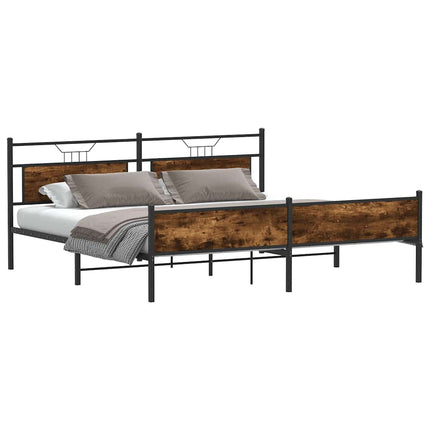 Giroletto senza Materaso in Metallo Rovere Fumo 200x200 cm
