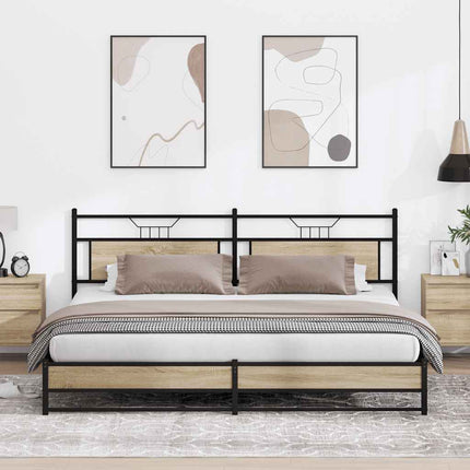 Giroletto senza Materaso in Metallo Rovere Sonoma 193x203 cm