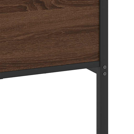 Giroletto senza Materaso in Metallo Rovere Marrone 160x200 cm