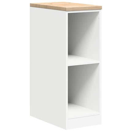 Armadietto da Garage Bianco 30x51x85 cm Legno Massello di Pino