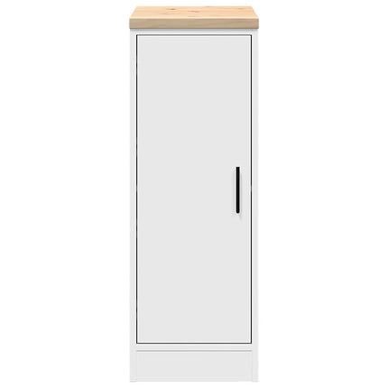 Armadietto da Garage Bianco 30x51x85 cm Legno Massello di Pino
