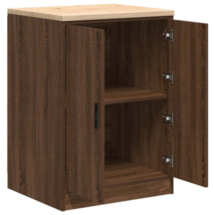 Armadietto per Garage in Rovere Marrone 60x51x85 cm