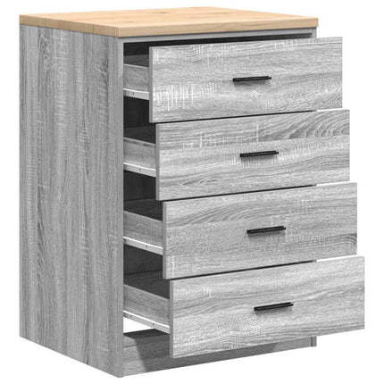 Armadietto da Garage Grigio Sonoma 60x51x85 cm