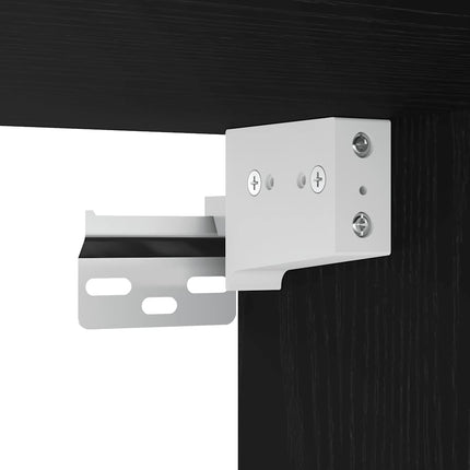 Pensili per Garage 2 pz Neri in Legno Multistrato