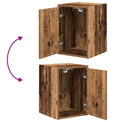 Pensili per Garage 2 pz Legno Antico in Legno Multistrato