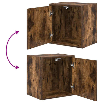 Pensili per Garage 2 pz Rovere Fumo in Legno Multistrato