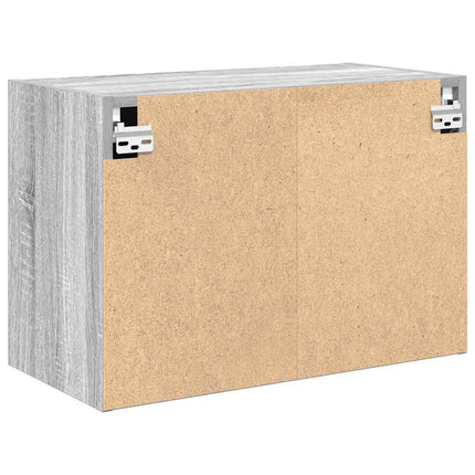 Pensili per Garage 2 pz Grigio Sonoma in Legno Multistrato