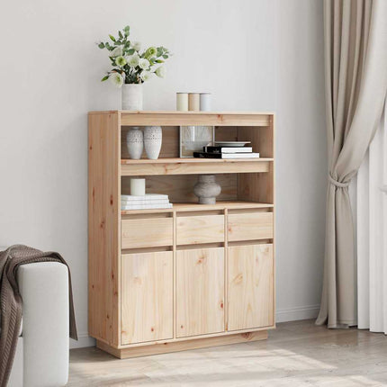 Credenza 89x34x116,5 cm in Legno Massello di Pino