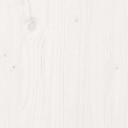 Credenza Bianca 89x34x116,5 cm in Legno Massello di Pino
