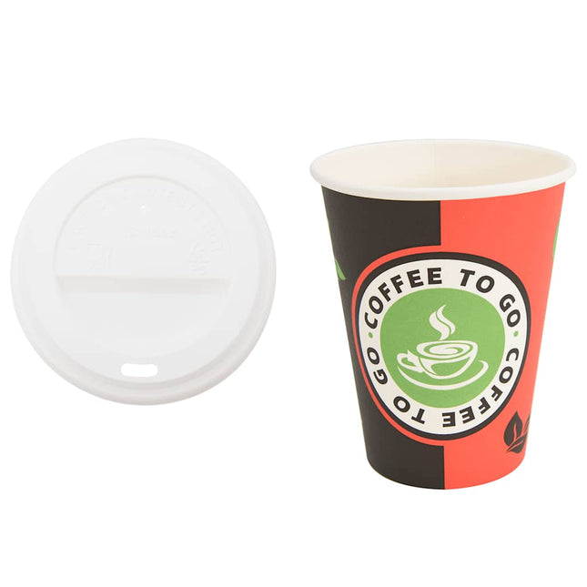 Tazze da CaffÃ¨ in Carta con Coperchi 1000 pz 4oz 100 ml