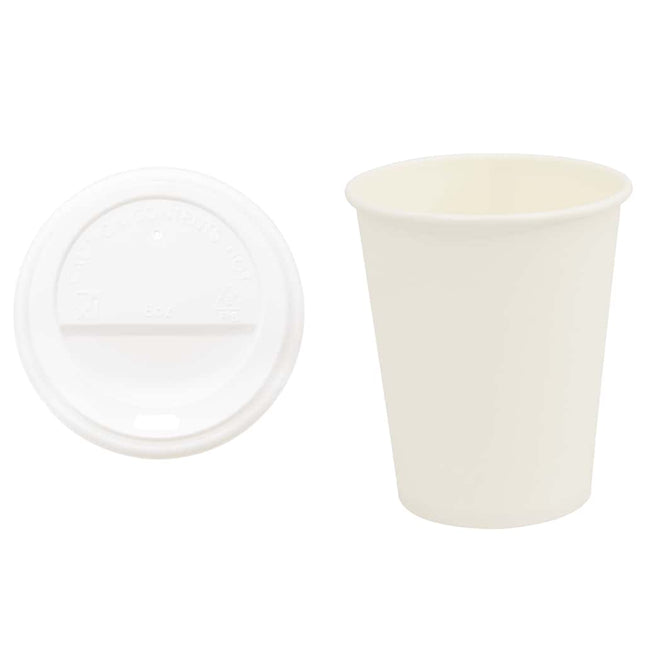 Tazze da CaffÃƒÂ¨ in Carta con Coperchi 1000 pz 8oz 200 ml