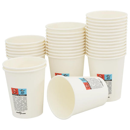 Tazze da CaffÃƒÂ¨ in Carta con Coperchi 1000 pz 8oz 200 ml