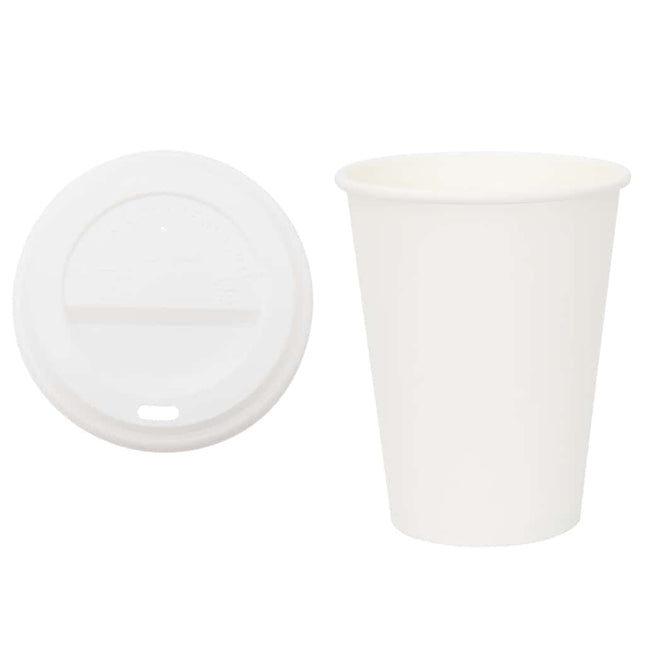 Tazze da CaffÃ¨ in Carta con Coperchi 1000 pz 12oz 300 ml