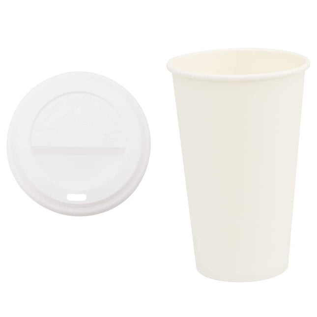 Tazze da CaffÃ¨ in Carta con Coperchi 1000 pz 16oz 400 ml