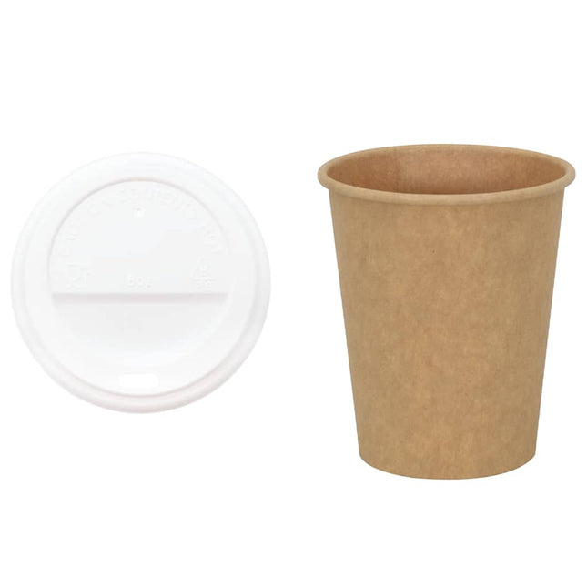 Tazze da CaffÃƒÂ¨ in Carta con Coperchi 1000 pz 8oz 200 ml