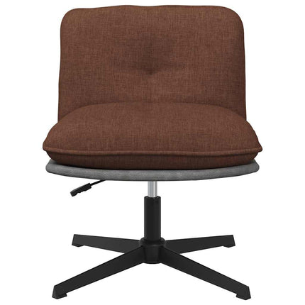 Sedia Girevole da Ufficio Marrone in Tessuto