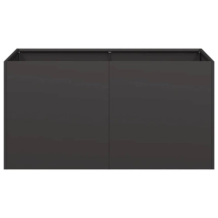 Fioriera Nera 80x40x40 cm in Acciaio Laminato a Freddo