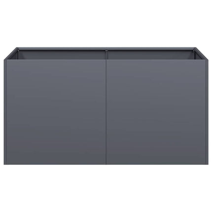 Fioriera Antracite 80x40x40 cm in Acciaio Laminato a Freddo