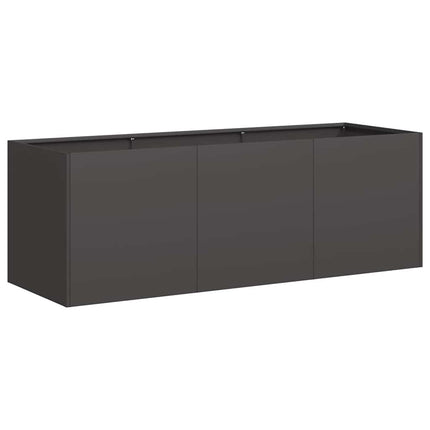 Fioriera Nera 120x40x40 cm in Acciaio Laminato a Freddo