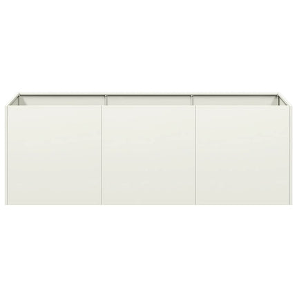 Fioriera Bianca 120x40x40 cm in Acciaio Laminato a Freddo