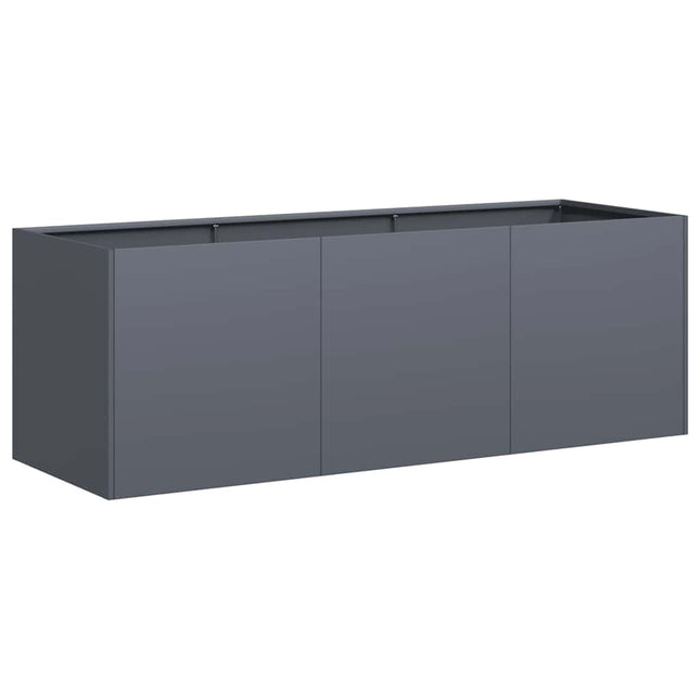 Fioriera Antracite 120x40x40 cm in Acciaio Laminato a Freddo