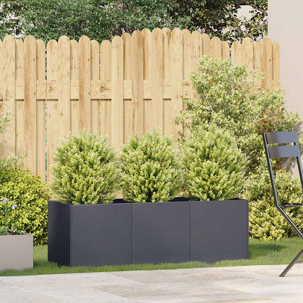 Fioriera Antracite 120x40x40 cm in Acciaio Laminato a Freddo