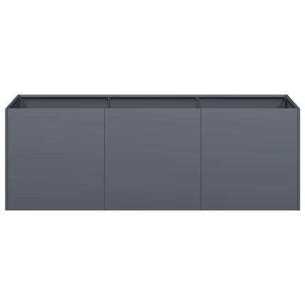 Fioriera Antracite 120x40x40 cm in Acciaio Laminato a Freddo
