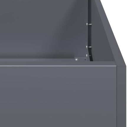 Fioriera Antracite 120x40x40 cm in Acciaio Laminato a Freddo