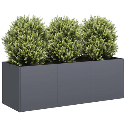 Fioriera Antracite 120x40x40 cm in Acciaio Laminato a Freddo