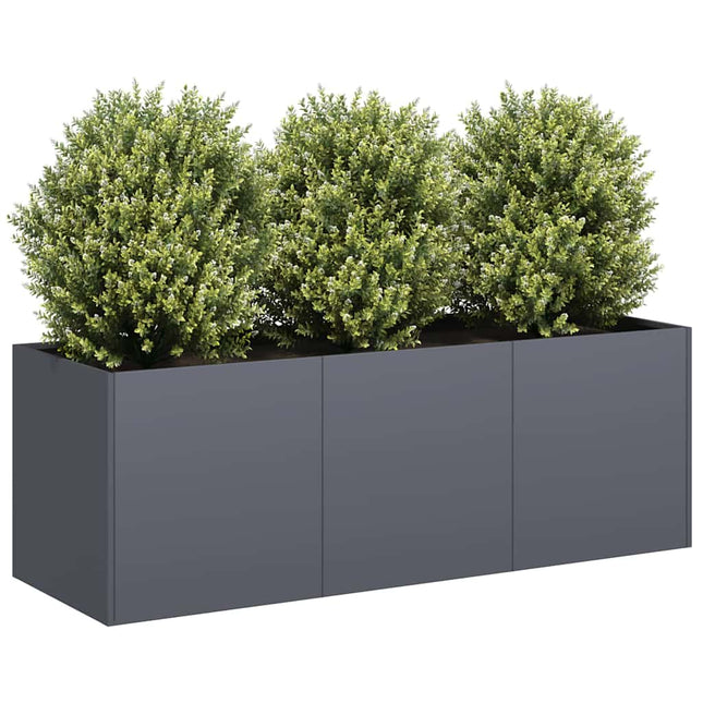 Fioriera Antracite 120x40x40 cm in Acciaio Laminato a Freddo