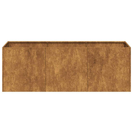 Fioriera Arrugginita 120x40x40 cm in Acciaio Corten
