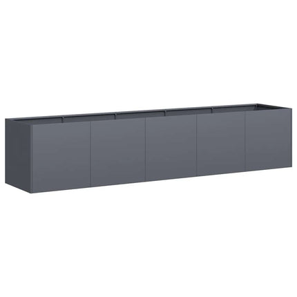 Fioriera Antracite 200x40x40 cm in Acciaio Laminato a Freddo
