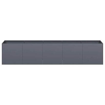 Fioriera Antracite 200x40x40 cm in Acciaio Laminato a Freddo