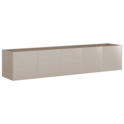 Fioriera Arrugginita 200x40x40 cm in Acciaio Corten