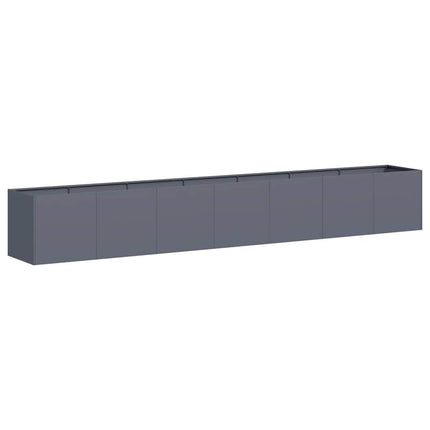 Fioriera Antracite 280x40x40 cm in Acciaio Laminato a Freddo
