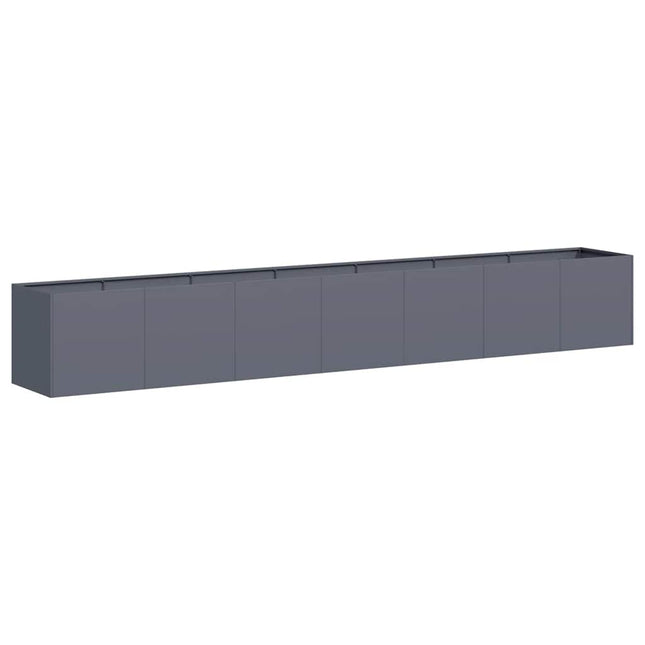 Fioriera Antracite 280x40x40 cm in Acciaio Laminato a Freddo
