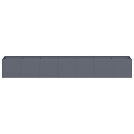 Fioriera Antracite 280x40x40 cm in Acciaio Laminato a Freddo