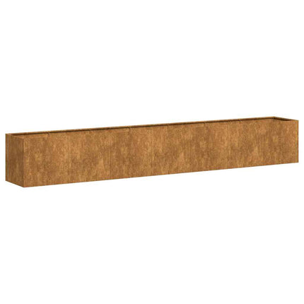 Fioriera Arrugginita 280x40x40 cm in Acciaio Corten