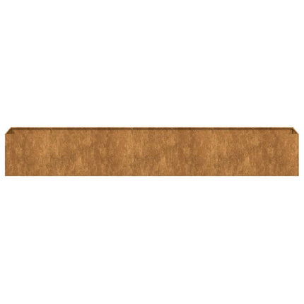 Fioriera Arrugginita 280x40x40 cm in Acciaio Corten