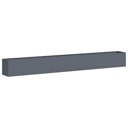Fioriera Antracite 360x40x40 cm in Acciaio Laminato a Freddo