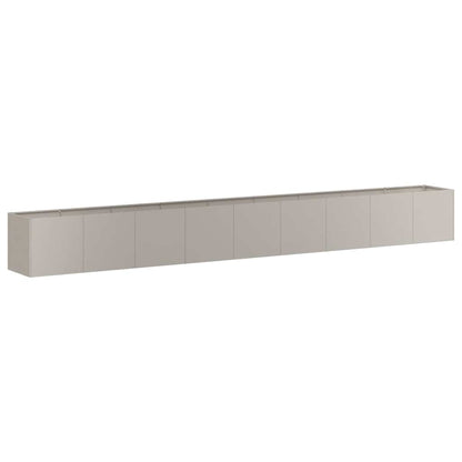 Fioriera Arrugginita 360x40x40 cm in Acciaio Corten