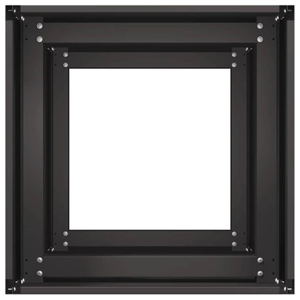 Fioriera Nera 40x40x80 cm in Acciaio Laminato a Freddo