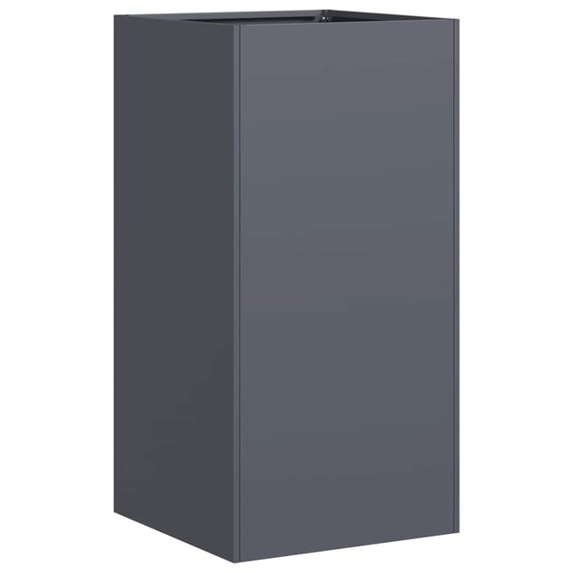 Fioriera Antracite 40x40x80 cm in Acciaio Laminato a Freddo