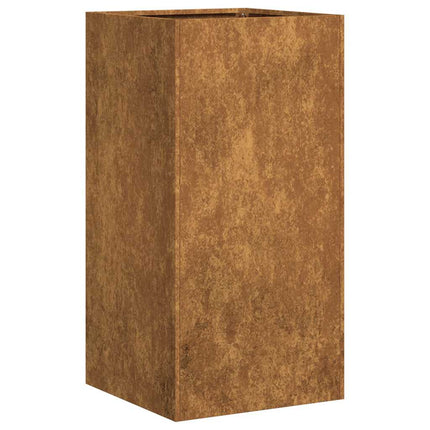 Fioriera Arrugginita 40x40x80 cm in Acciaio Corten