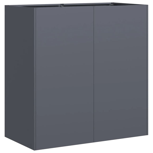 Fioriera Antracite 80x40x80 cm in Acciaio Laminato a Freddo
