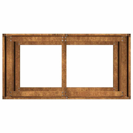 Fioriera Arrugginita 80x40x80 cm in Acciaio Corten