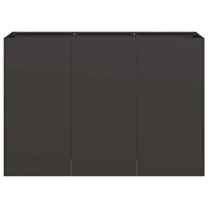 Fioriera Nera 120x40x80 cm in Acciaio Laminato a Freddo