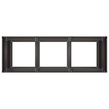 Fioriera Nera 120x40x80 cm in Acciaio Laminato a Freddo